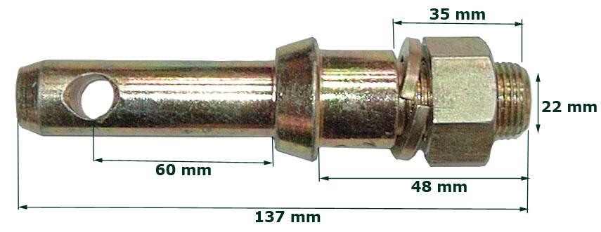 1103, Implement Pin Cat 2 -  7/8" UNF QTP