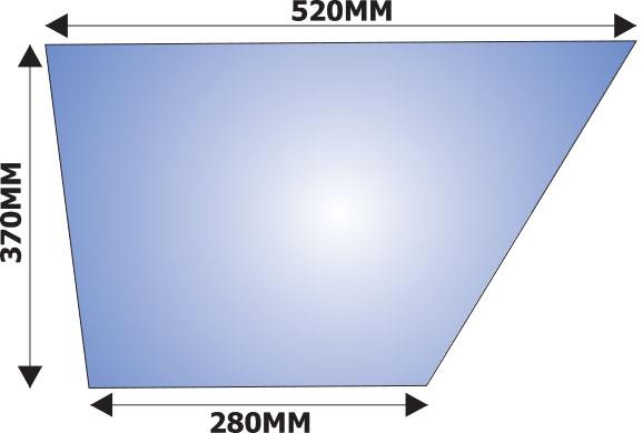 20264, Glass JCB PRO 8 Bottomm lower Door RH QTP