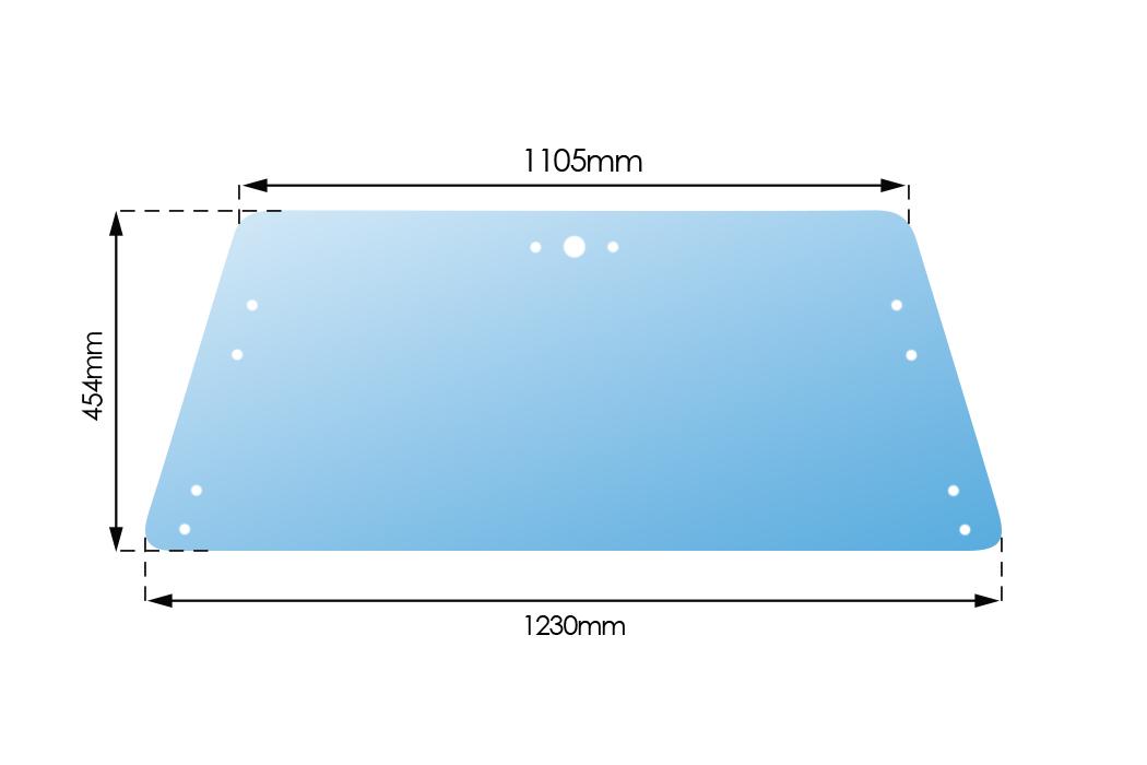 24/4072-16, Glass Ford Q Cab Top Rear (Clear) QTP