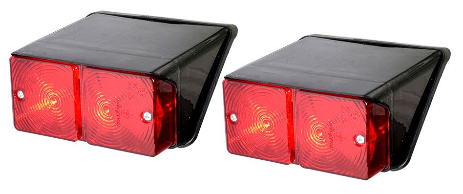 E6NN13N465BA, Rear Lamp Ford 1000 - Full Red Lens - PAIR QTP