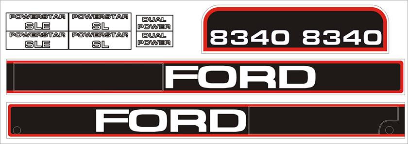 82008802, Decal Kit Ford 8340 (up to 96) QTP