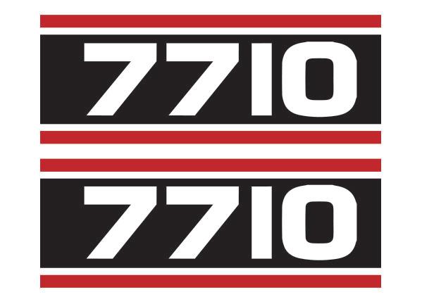 S.12111, Decal Ford 7710 Super Q Cab Black & White x 2 QTP