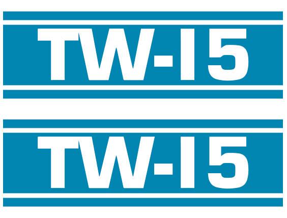 41817, Decal Ford TW15 Q Cab Blue & White x 2 QTP