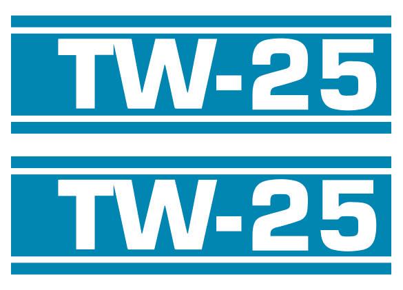 41819, Decal Ford TW25 Q Cab Blue & White x 2 QTP