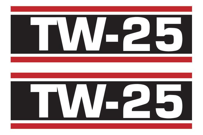 thumbnail of Decal Ford TW25 Super Q Cab Black & White x 2