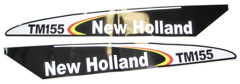 41976, Decal New Holland TM155 - Set Early Type Blac QTP