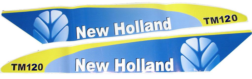 82039454, Decal New Holland TM120 Set Late Type White QTP