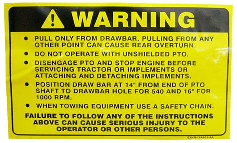 42096, Warning Decal TW10 TW20 TW30 QTP