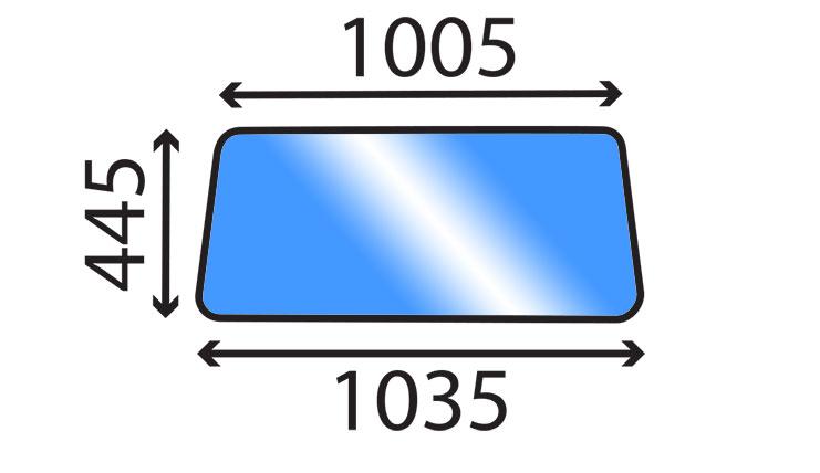 thumbnail of Glass Rear Window Upper Safety Frame Standard & Deluxe Cab Ford 4000 4100 4600 5000 5600 6600 7000 7