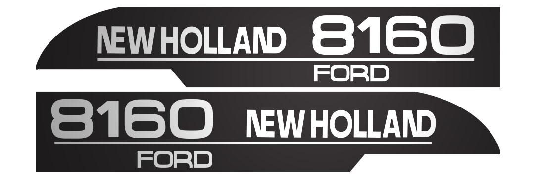 82007994, Decal Kit Bonnet Ford 8160 LH + RH QTP