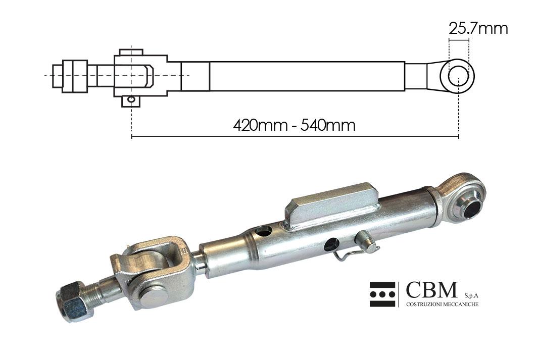 thumbnail of Stabiliser New Holland T7s TM175 TM190 Case MXM Puma Ball 25.7mm Length 420mm / 540mm