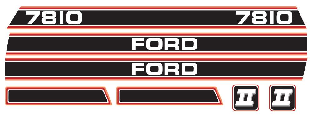 44091, Decal Kit Ford 7810 Series 3 Red & Black QTP