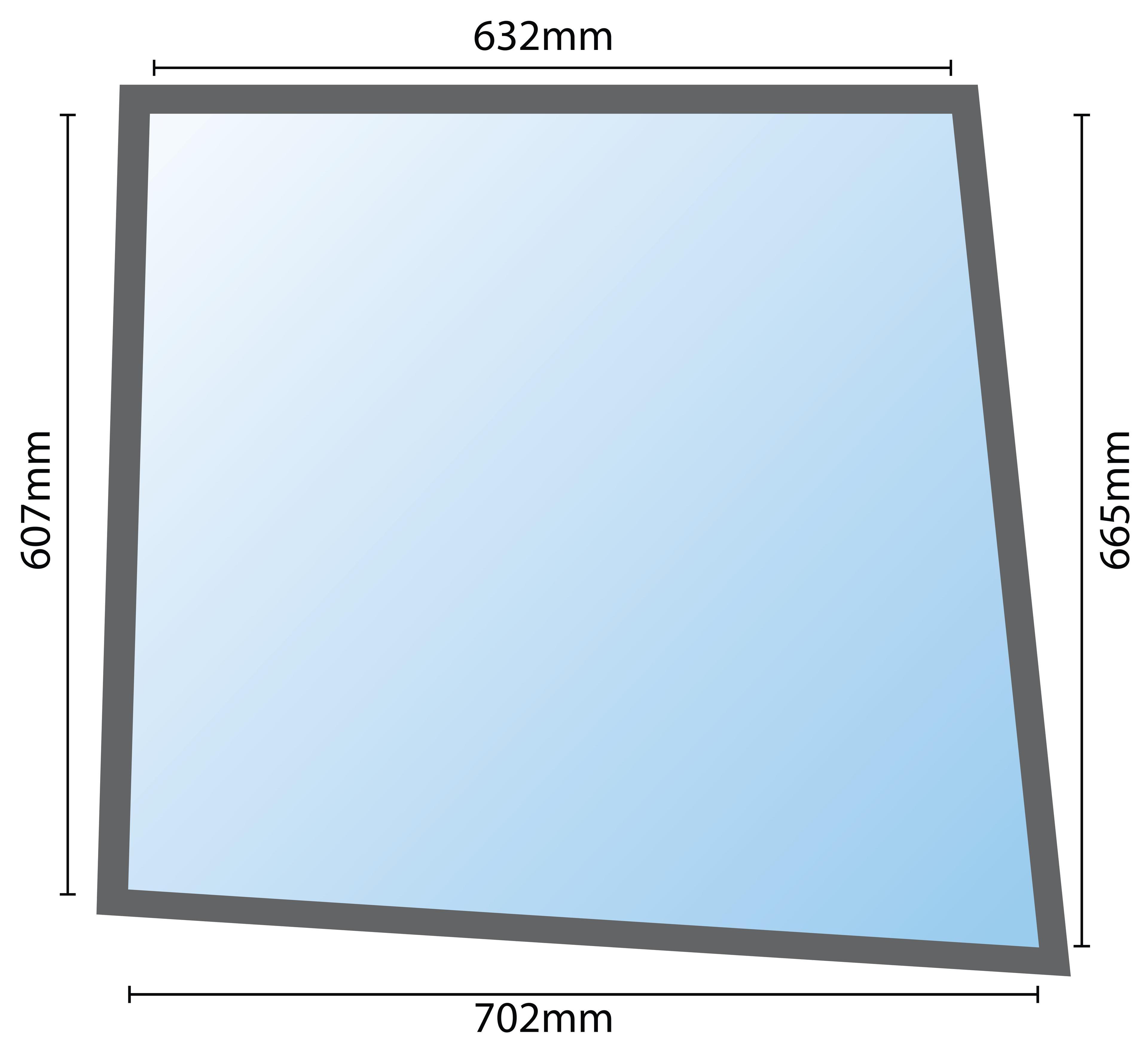 S.10085, Glass Ford AP Cab Top Door With Aluminium - Frame QTP