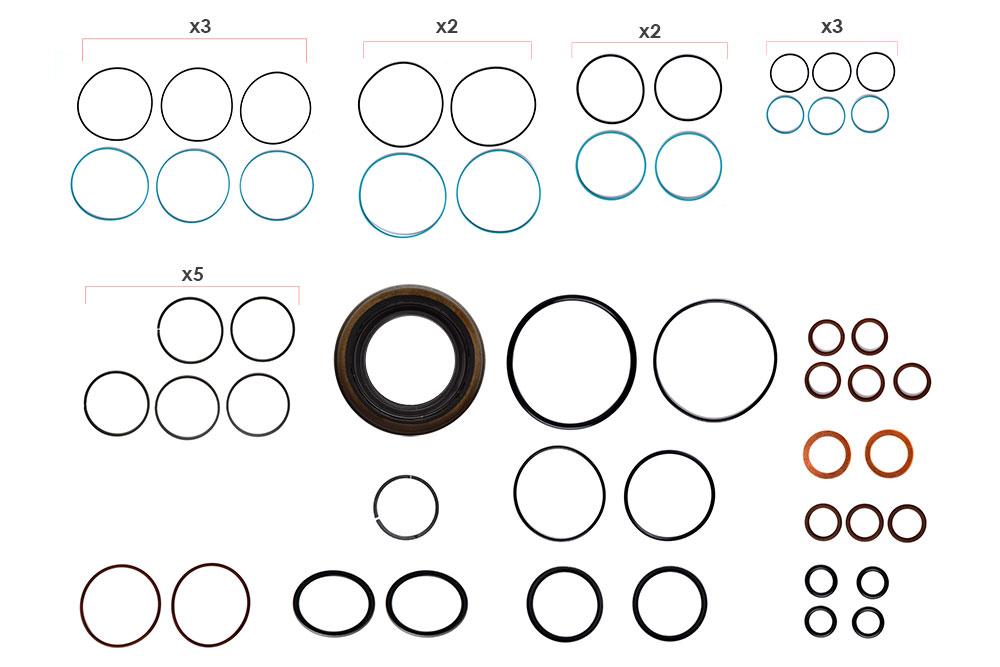 44338, Seal Kit Ford New Holland Range Command Gear - Range Command Gear Box Seal Kit QTP