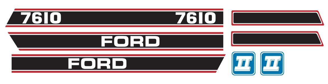 thumbnail of Decal Ford 7610 Force 2 Red & Black