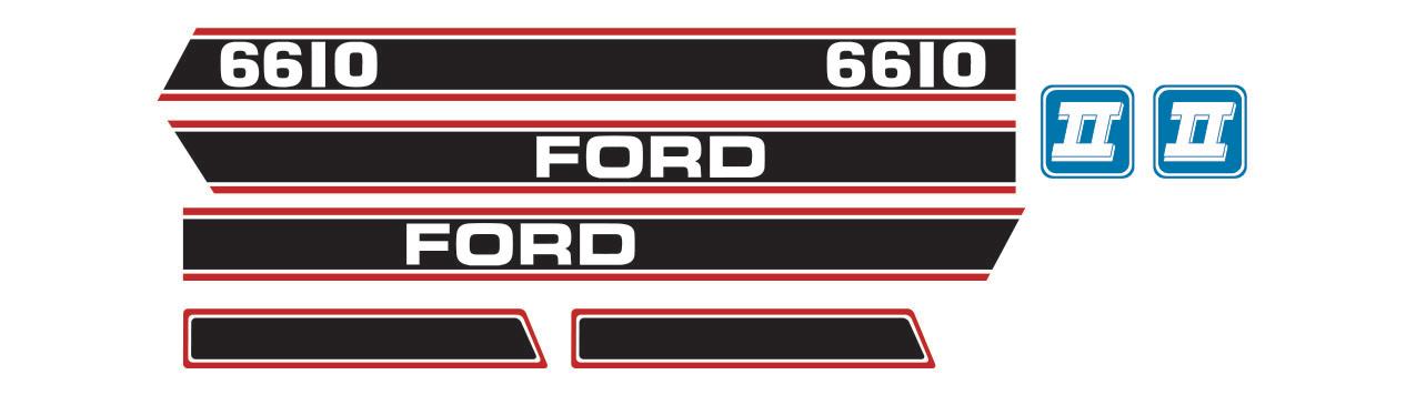 83952741, Decal Ford 6610 Force 2 Red & Black QTP