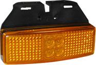 223ZW46, Side Marker Lamp LED C/W Bracket Amber 12/24V QTP