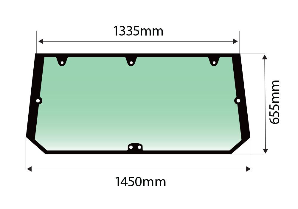 134671091, Glass Case CS Rear Window QTP