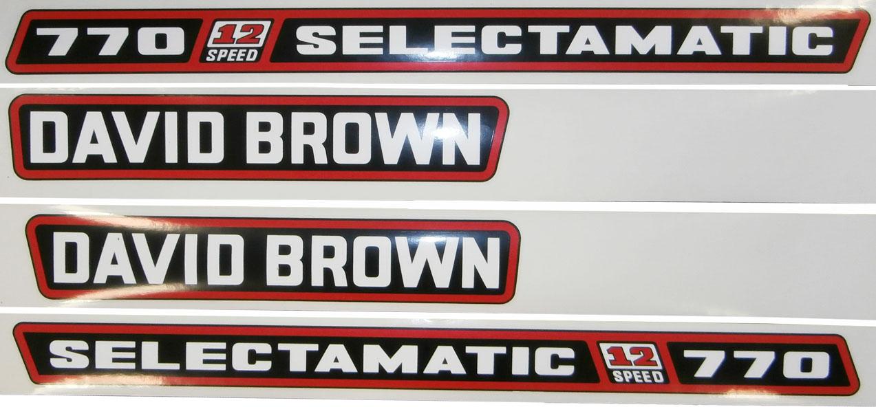 52251, Decal Kit David Brown 770 QTP