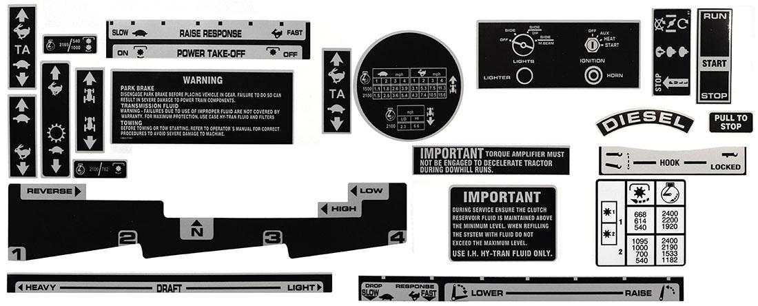 52418, Decal Kit IHC 374 574 674 Warning & Operation QTP