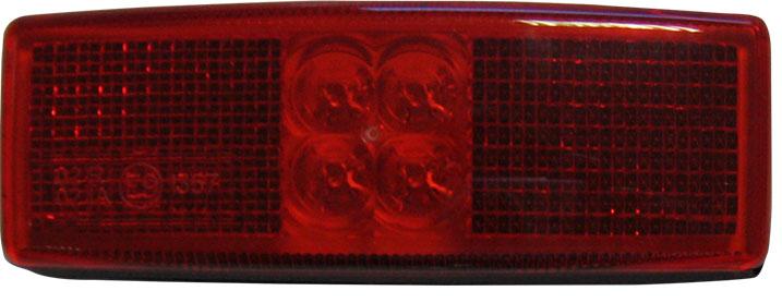 53258, Side Marker Lamp Red C/O Plugs QTP