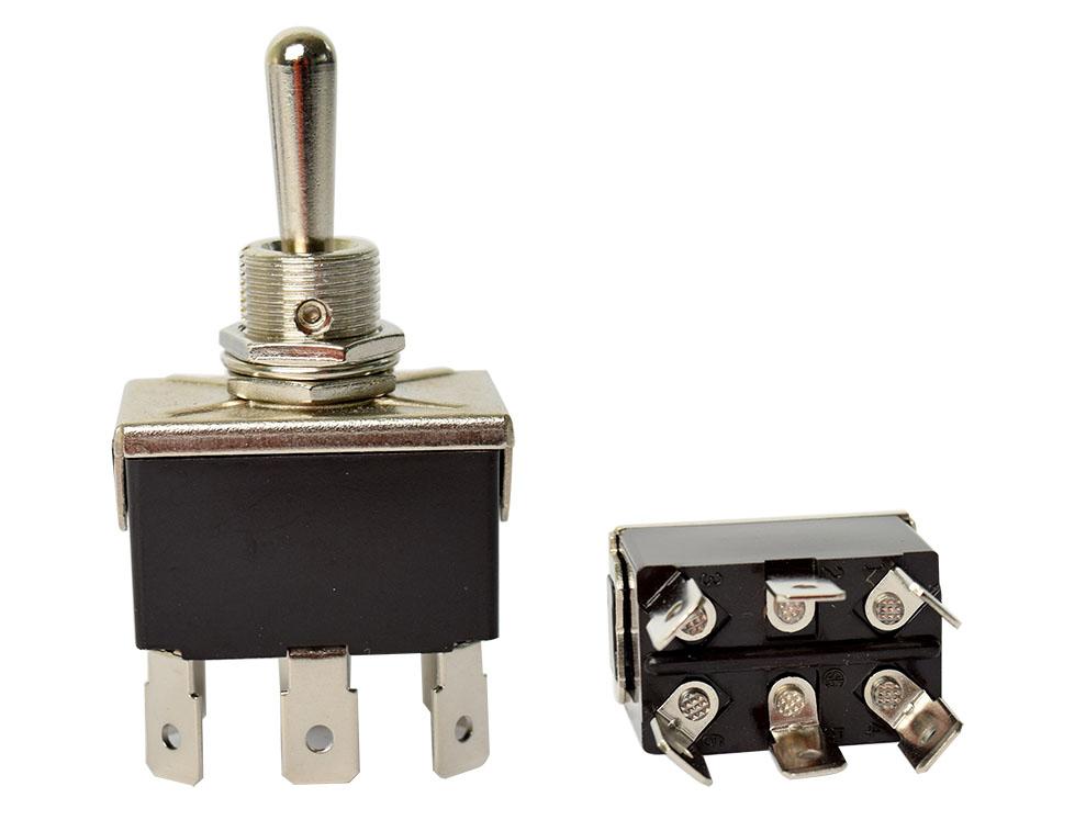 S.20969, Toggle Switch 3 Position 6 Pole On/Off/On QTP