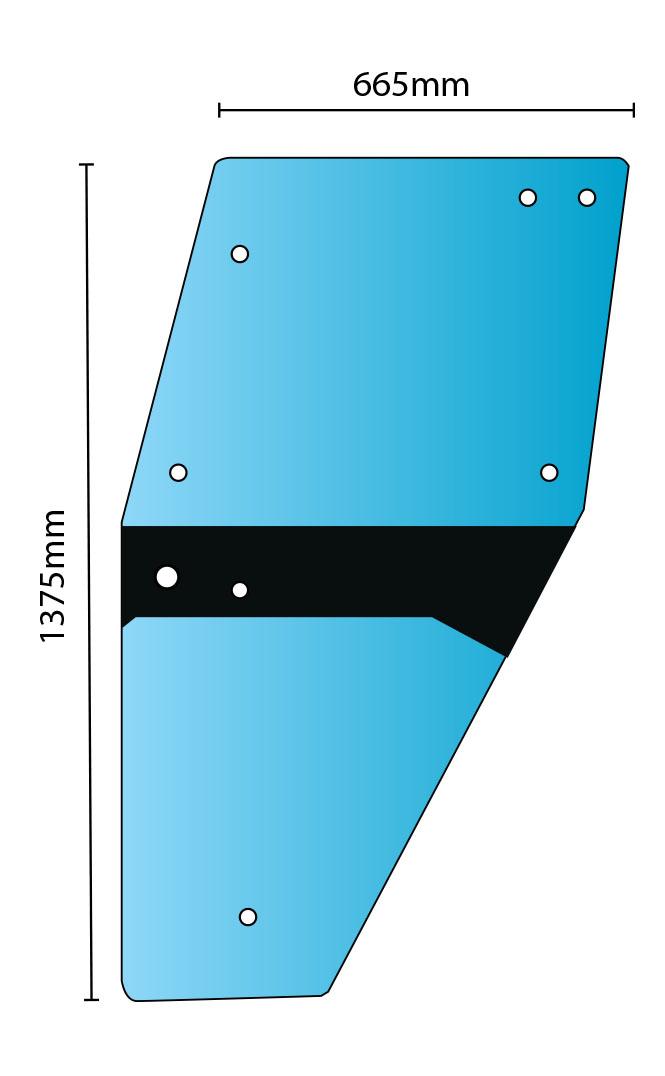 04347340, Glass Deutz DX4 DX6 DX8 DXAB LH Door QTP