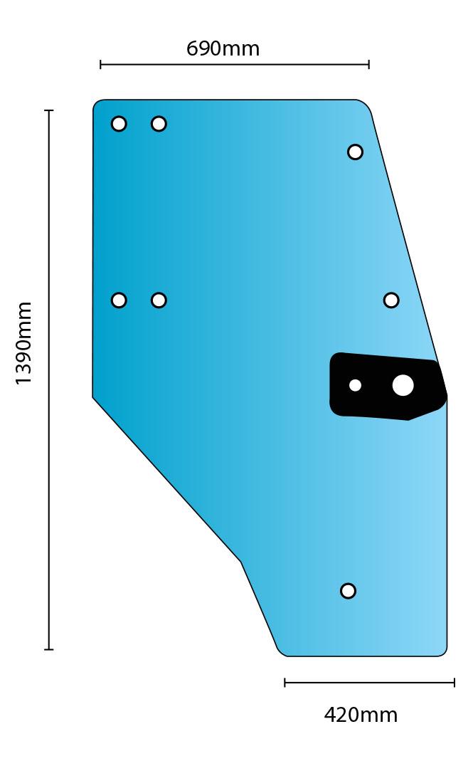 thumbnail of Glass Deutz Agroprima Agroxtra DX3SC RH Door