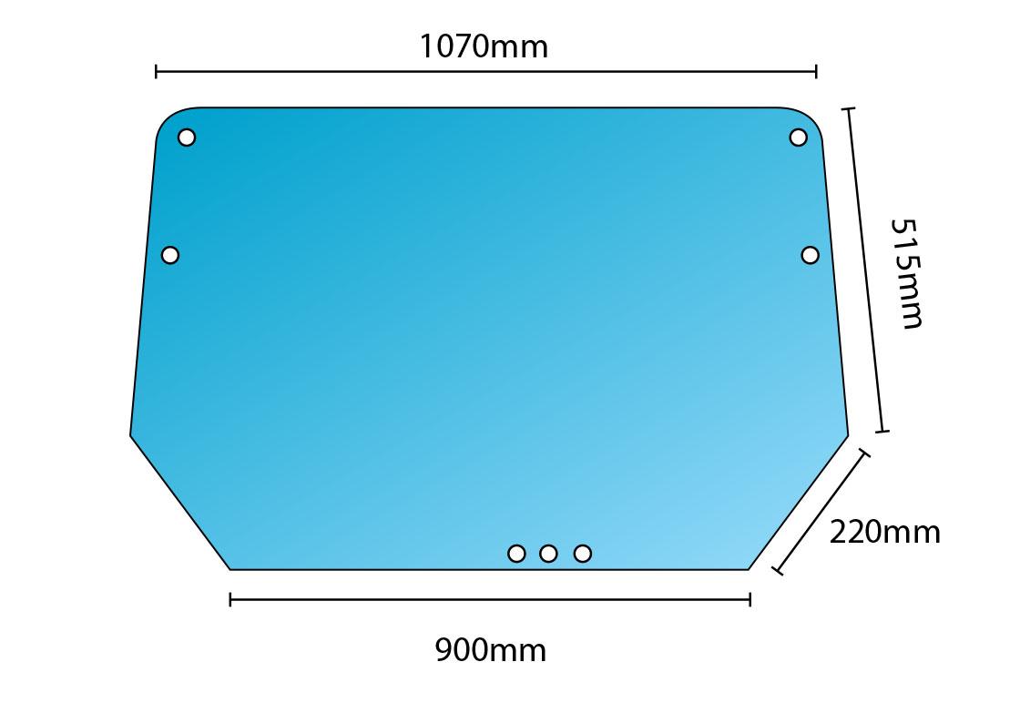 04340309, Glass Deutz 07C Rear Window QTP