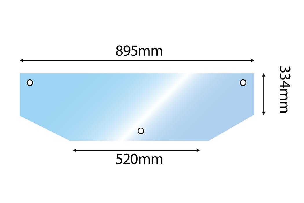 4383612, Rear Glass Deutz Agrostar Agrostar Freisicht QTP