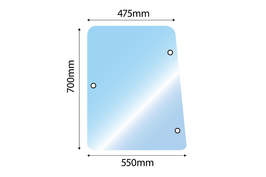 650885504, Side Glass L & R Deutz Agroprima Agroxtra DX3 QTP