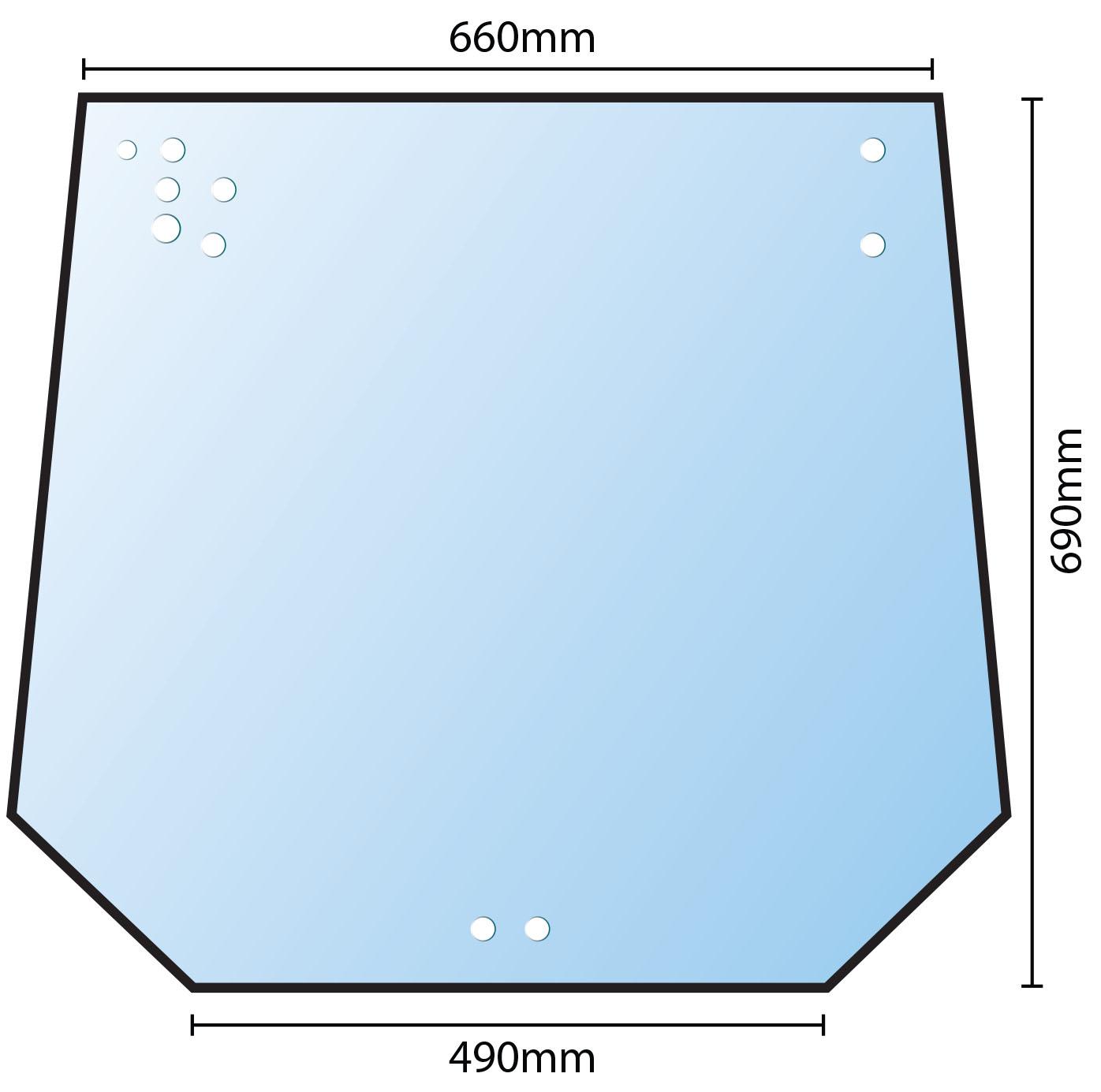 thumbnail of Glass Kubota M7040 M9540 Rear Window