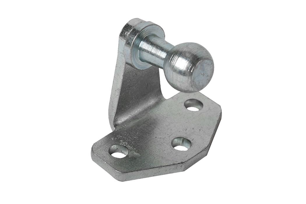 56018, Gas Strut Bracket Right Angle 3 Bolt With 8-18 Ball QTP