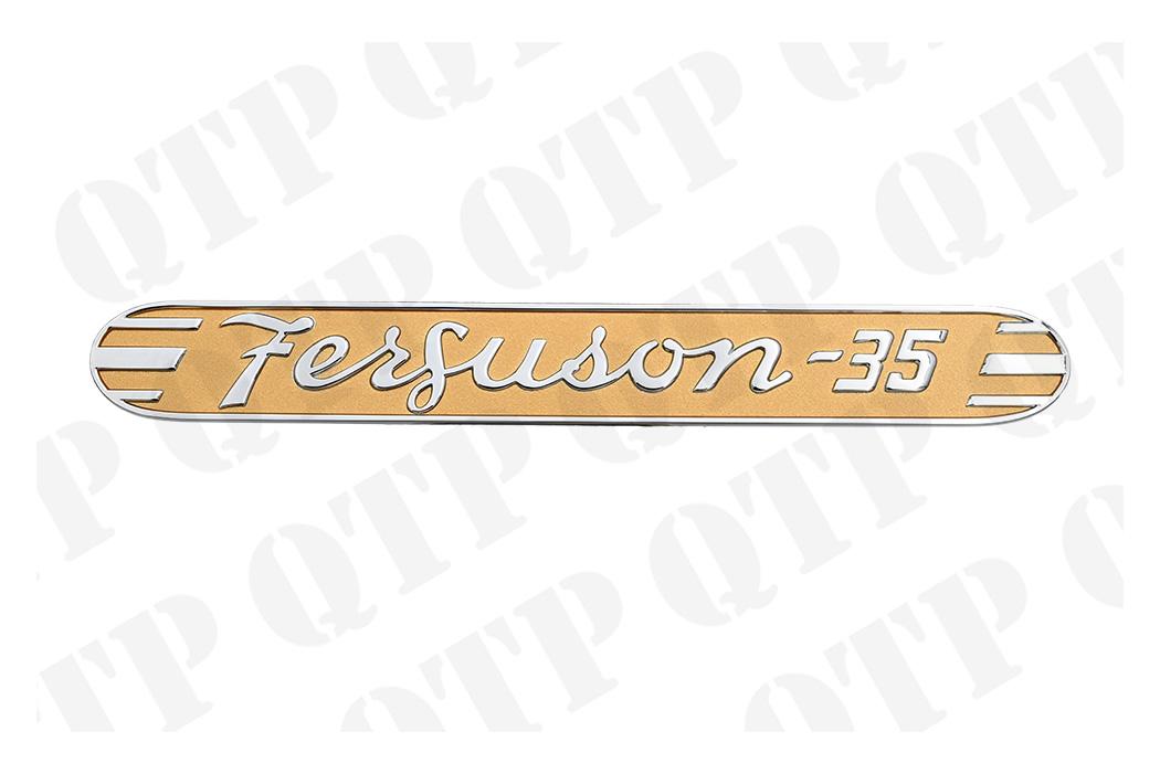 57440, Side Badge Chrome And Gold, MF Ferguson FE35 4cyl QTP