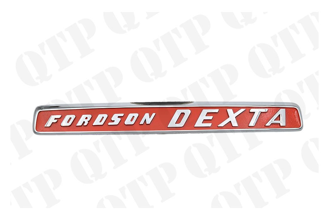 57443, Side Badge Chrome and Orange, Ford Fordson Dexta QTP