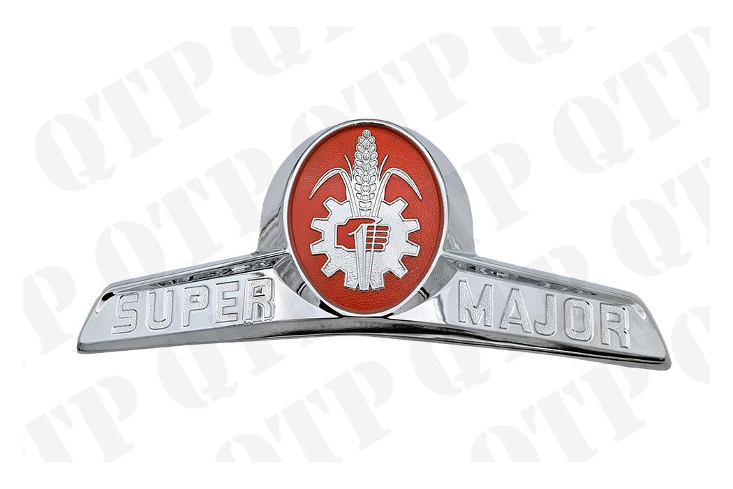 57445, Front Badge Chrome And Orange Ford, Fordson Super Major QTP