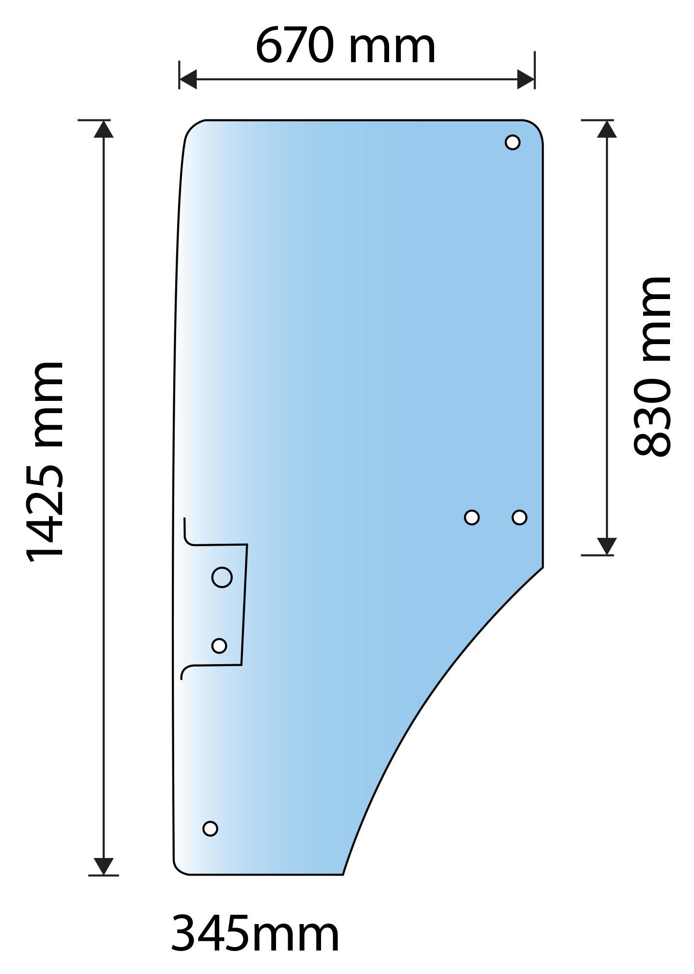 thumbnail of Glass John Deere RH Door 7600 7700 7800 7210