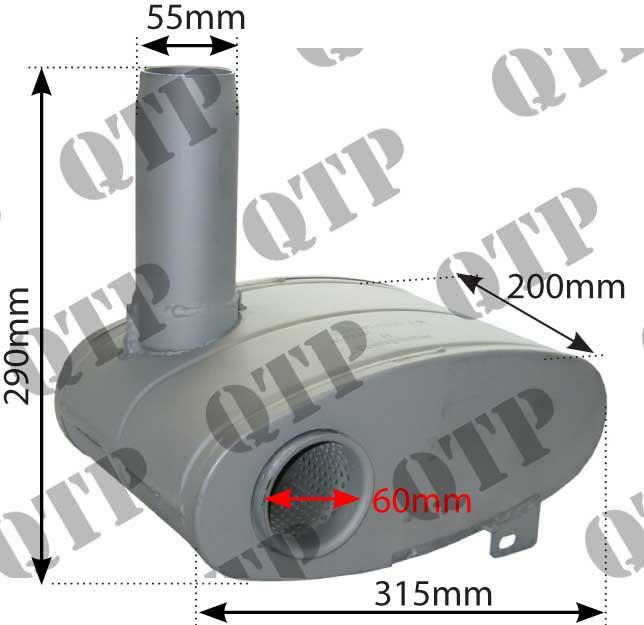 58681, Exhaust Box John Deere 1950 QTP