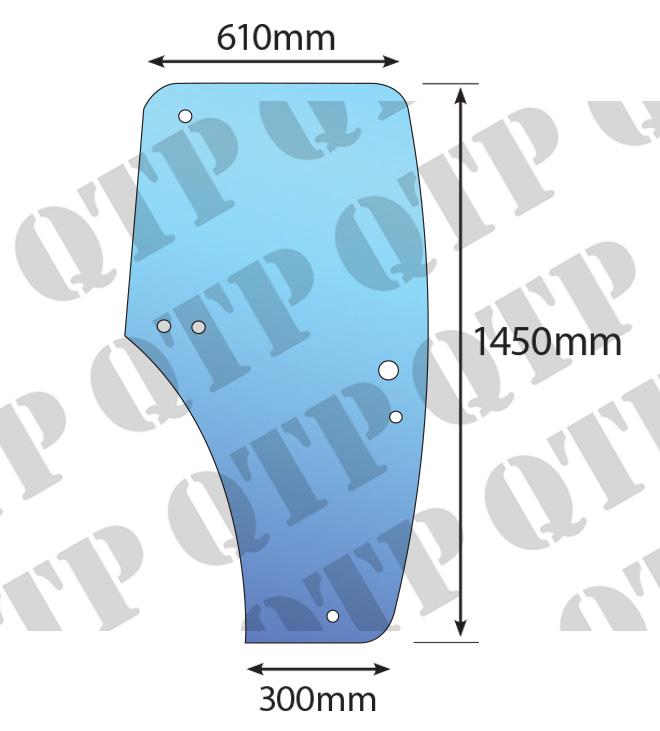 58798, Glass John Deere 5020S 5M 5R Door RH QTP