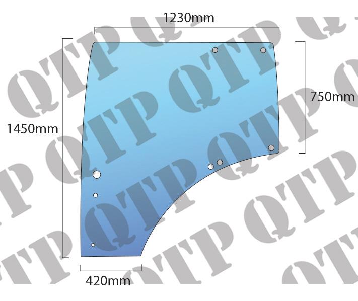 59547, Glass John Deere 6105R - 6195R 6210R - 6215R QTP