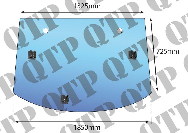 59548B, Glass John Deere 6105R - 6195R Rear Window QTP