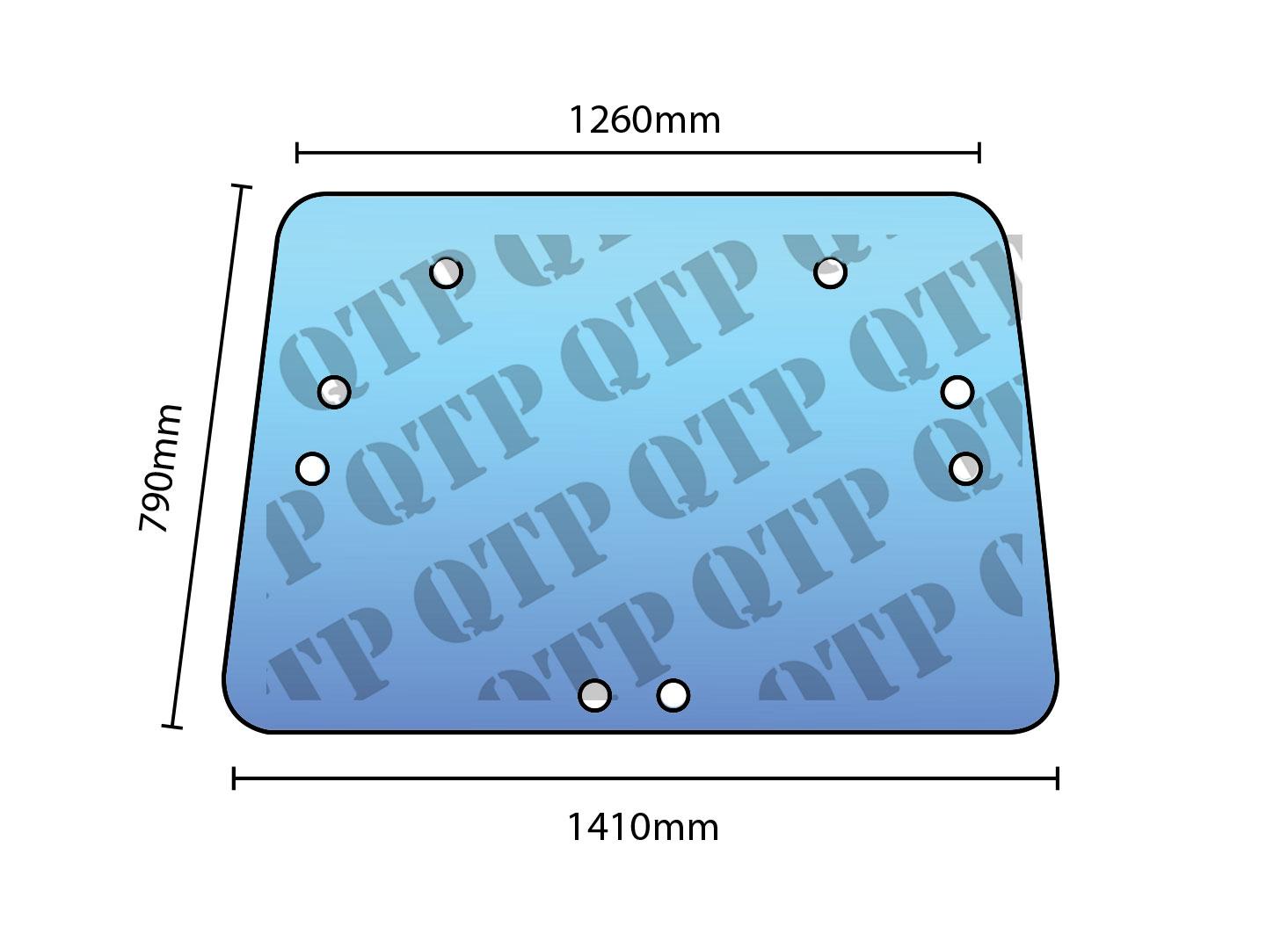 59716, Glass John Deere Rear Window 7000/10 QTP