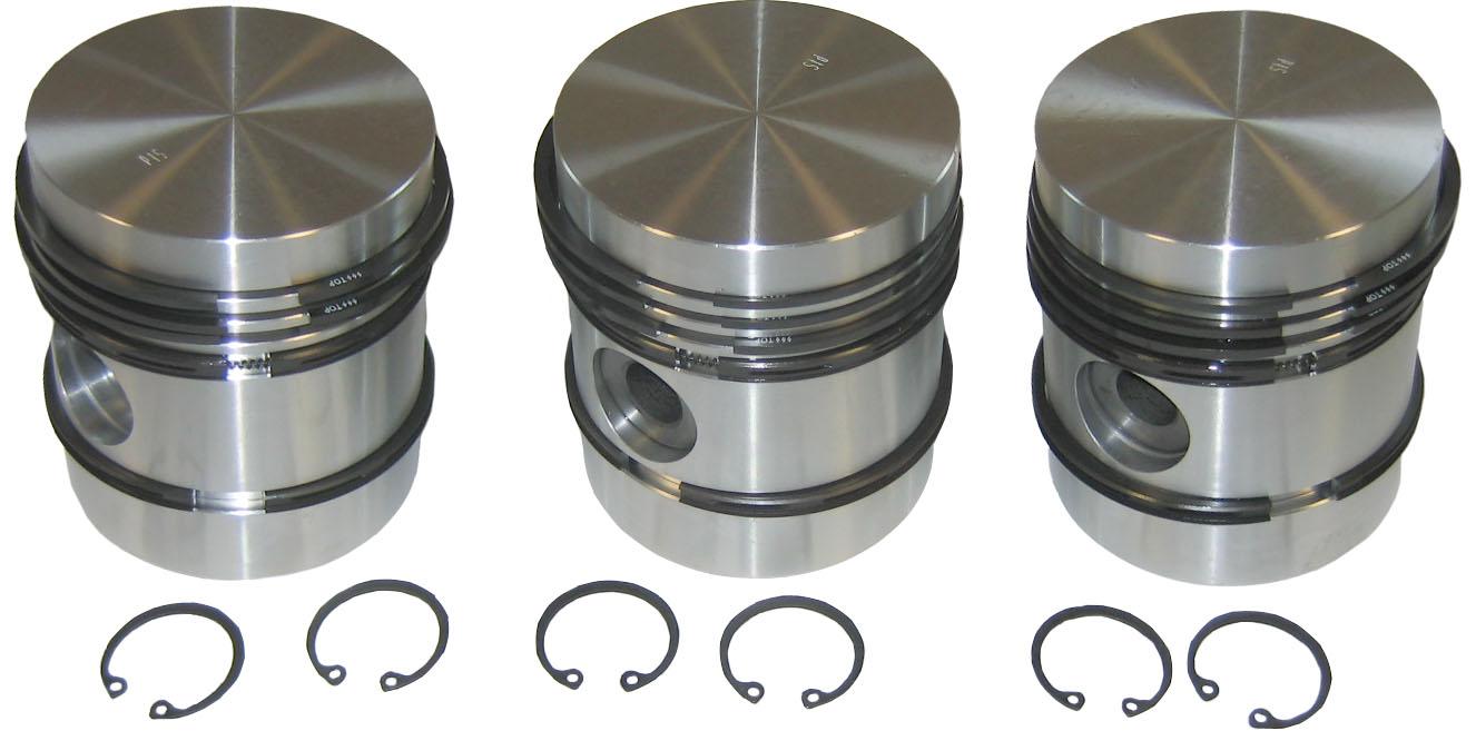 61672, Piston Kit 35 35x c/o Chrome Rings - SET 3 QTP