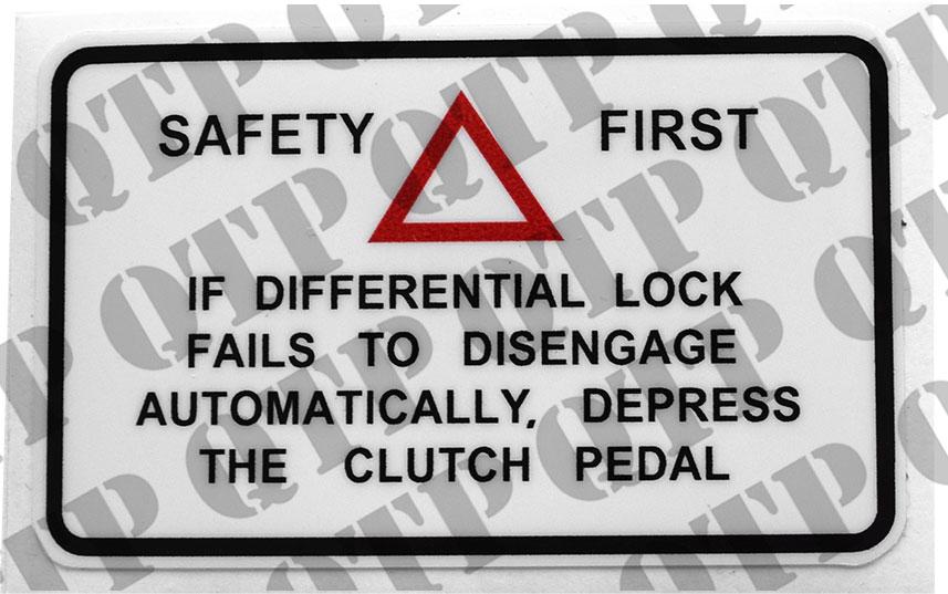 thumbnail of Decal 100 Safety Ref Differential Lock