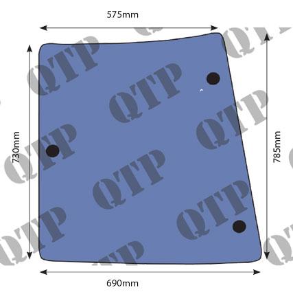 3804667M2, Glass 42s 43s Overwing LH Clear QTP