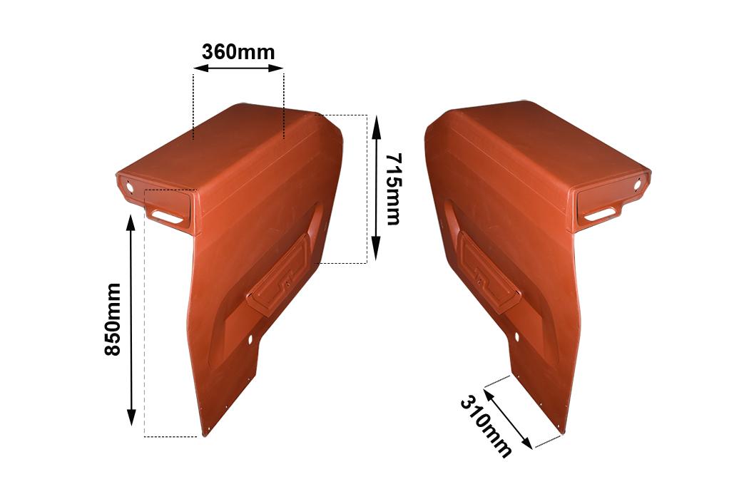 thumbnail of Mudguard 135 165 715mm Pair