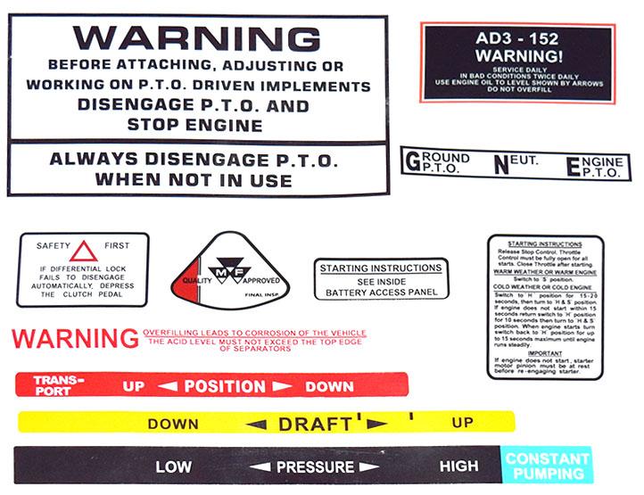 thumbnail of Decal Kit 100 Series Warning & Operations