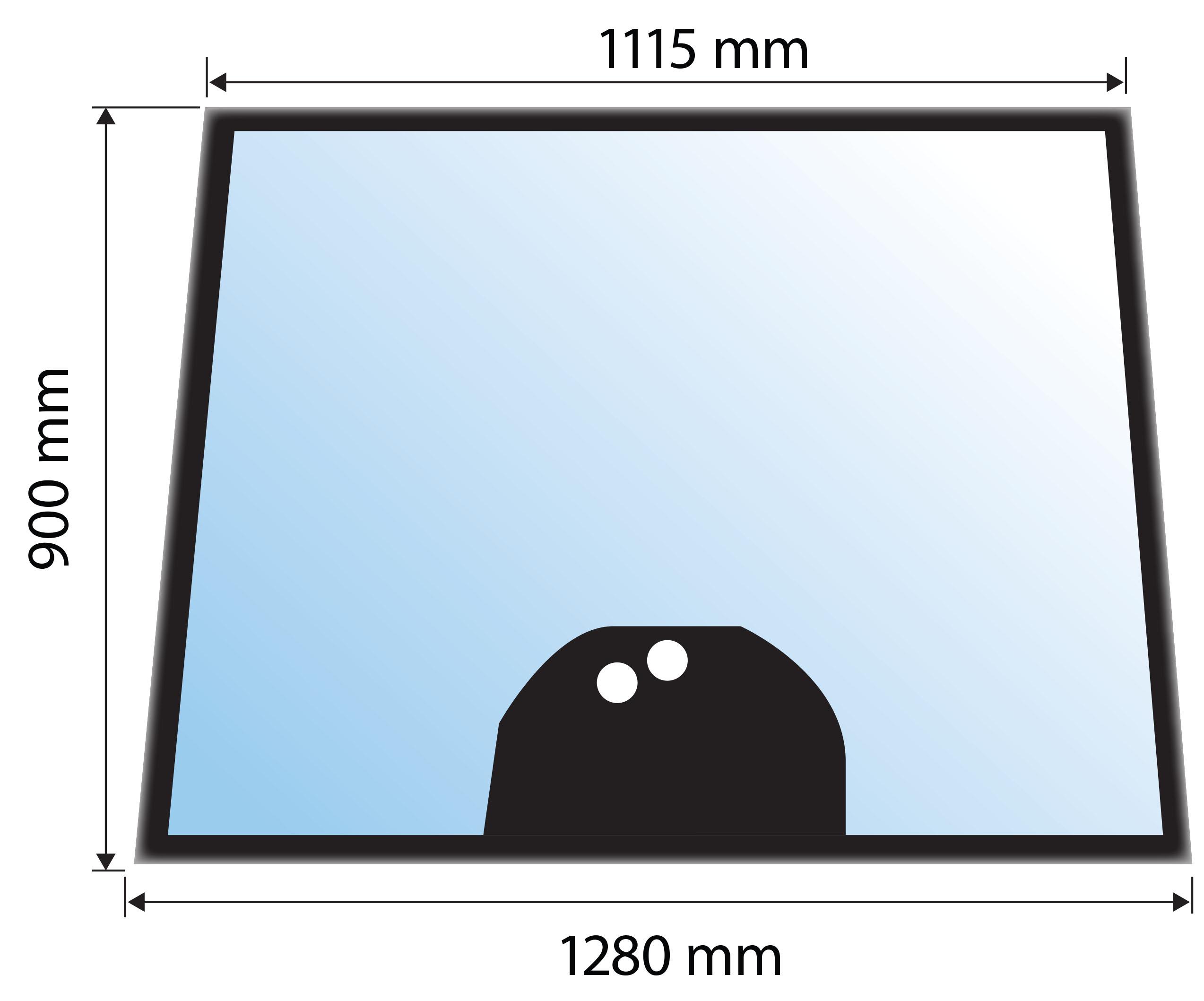 S 101064, Glass Massey Ferguson 5400 Series Windscreen QTP