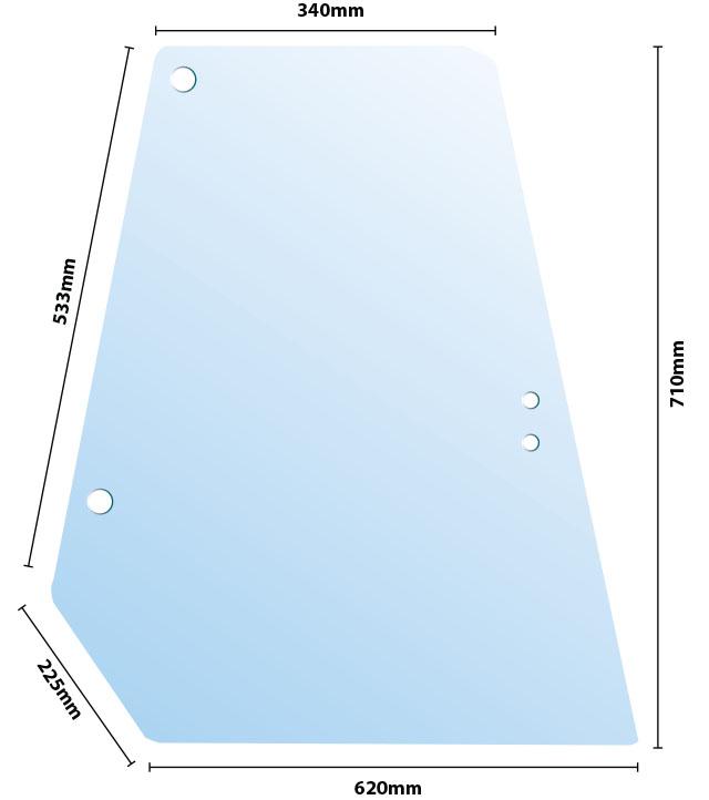 7062, Glass Fiat 90 Comfort Side Window QTP