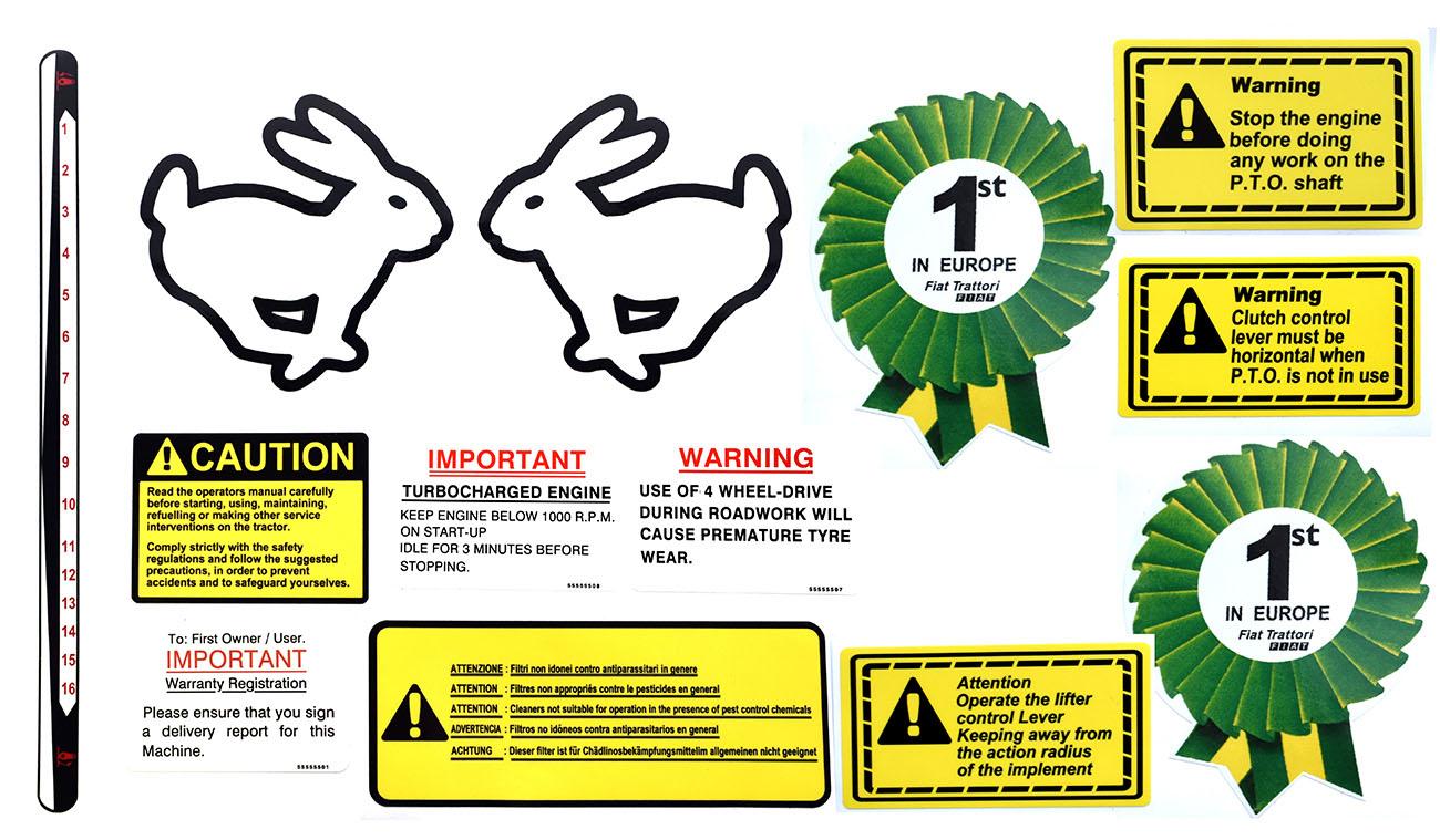 thumbnail of Fiat Decal Kit With Warning Stickers